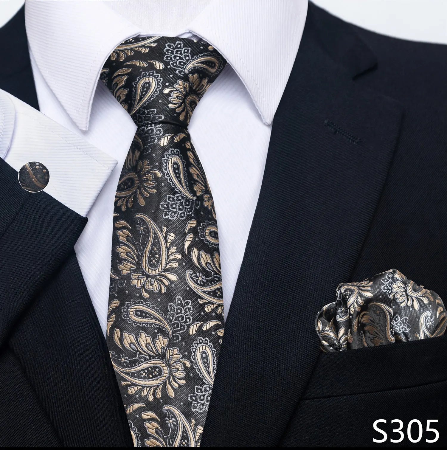 Men's tie, tie and button set of the highest quality.