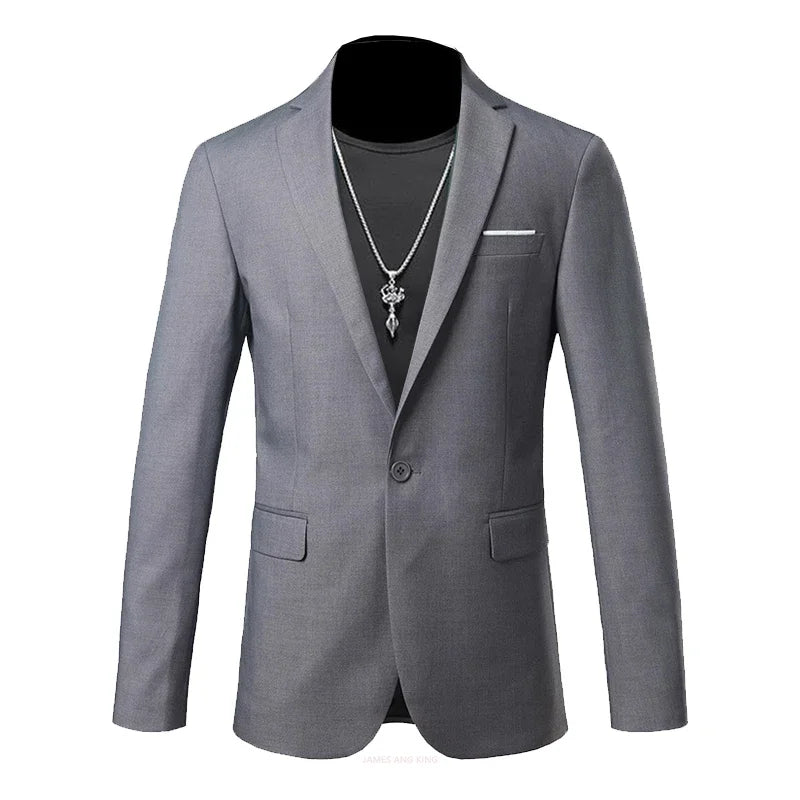 High-quality men's casual blazer, solid color, from the FuturyLuxury brand, ideal for business and formal occasions. Perfect for formal wear.