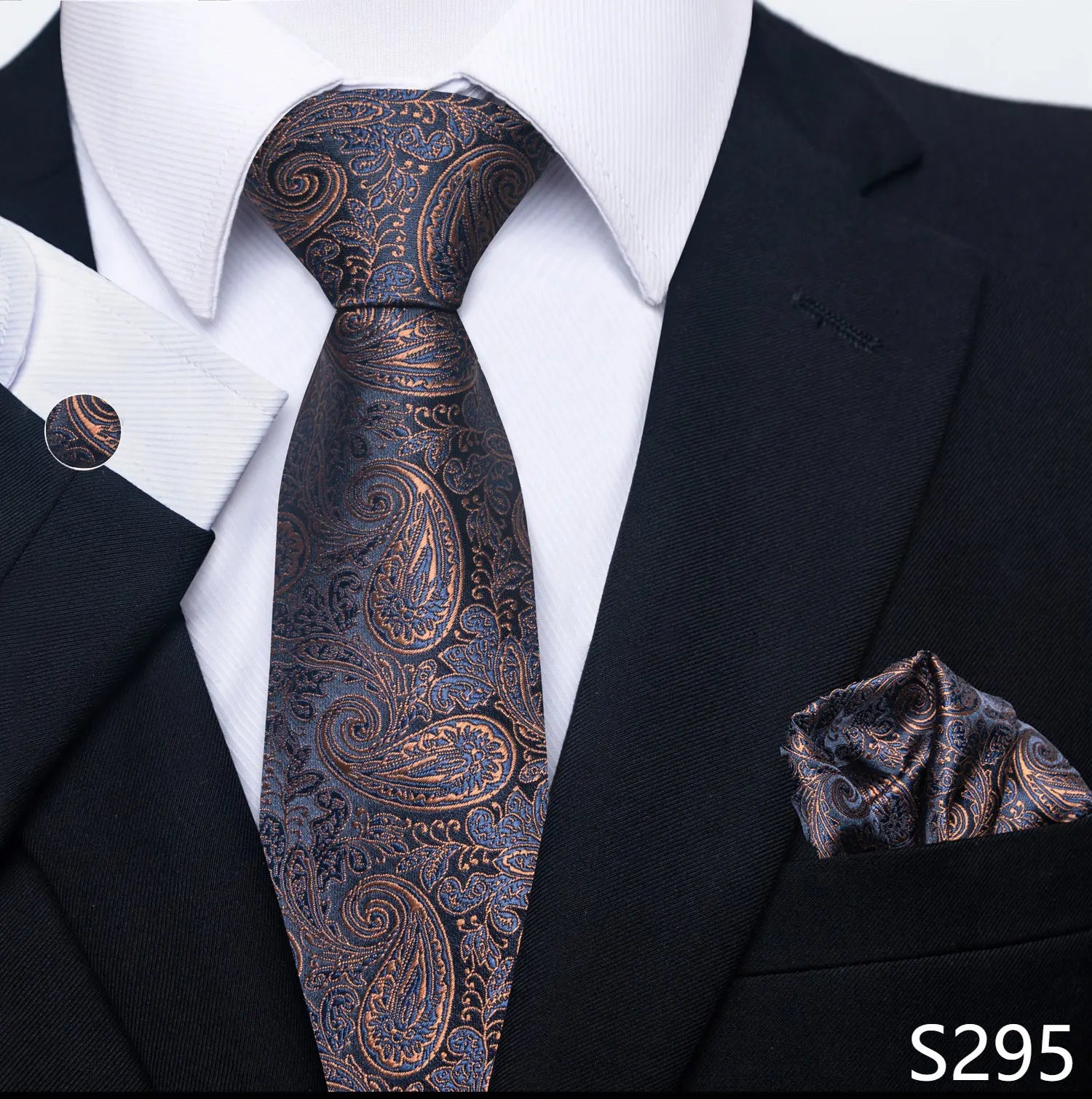 Men's tie, tie and button set of the highest quality.