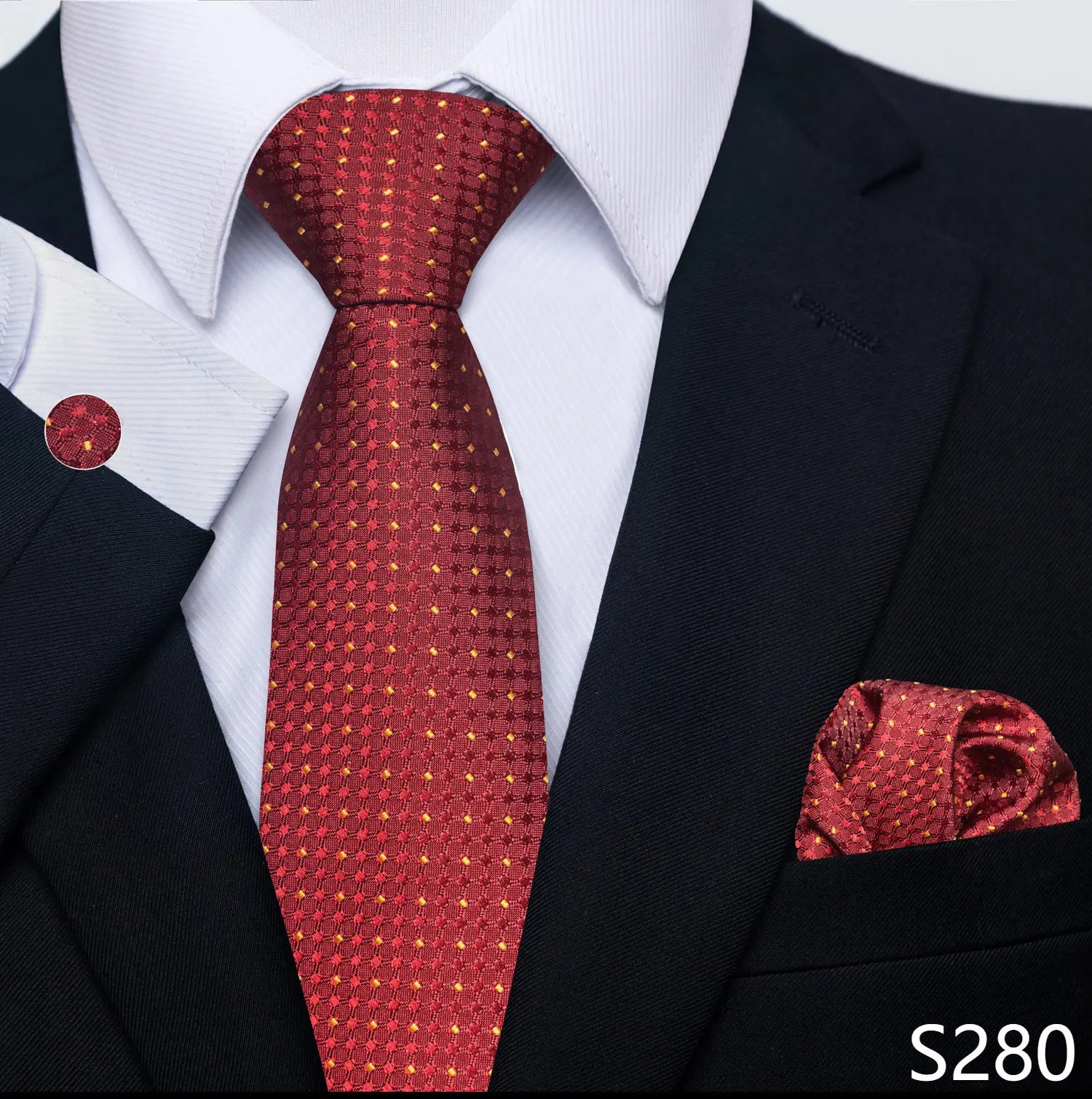 Men's tie, tie and button set of the highest quality.