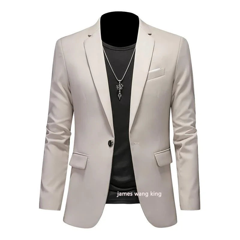 High-quality men's casual blazer, solid color, from the FuturyLuxury brand, ideal for business and formal occasions. Perfect for formal wear.