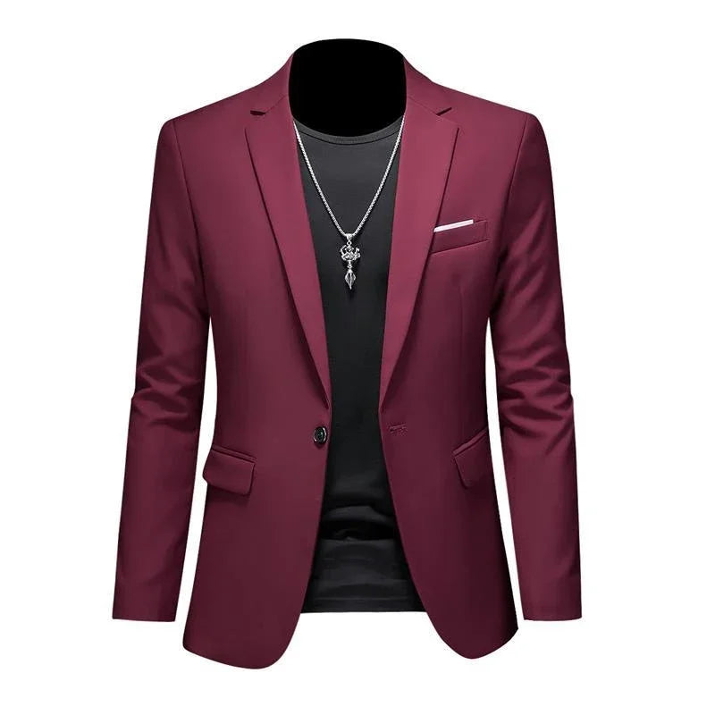 High-quality men's casual blazer, solid color, from the FuturyLuxury brand, ideal for business and formal occasions. Perfect for formal wear.