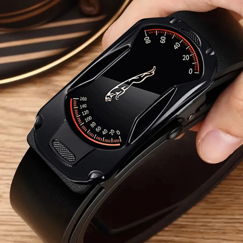 Stylish men's leather belt - Fashionable belts for everyday wear, leisure, parties, festivals, work, and business. Automatic buckle.