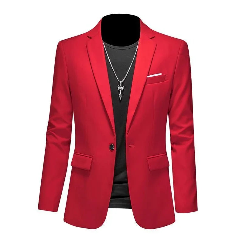 High-quality men's casual blazer, solid color, from the FuturyLuxury brand, ideal for business and formal occasions. Perfect for formal wear.